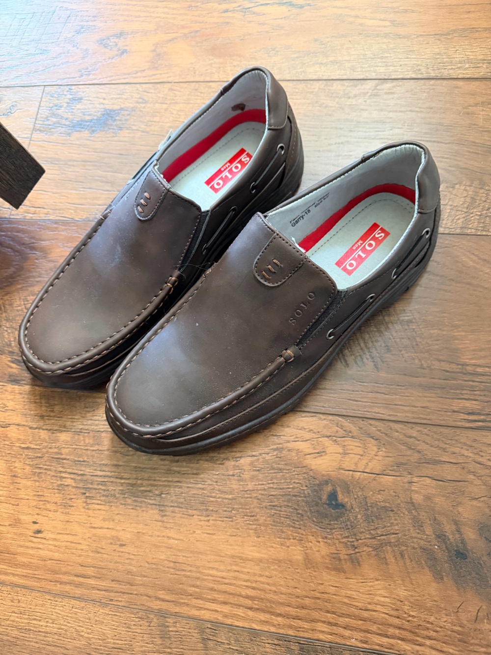 solo Men’s Dark Brown Slip-On Moccasin Loafers